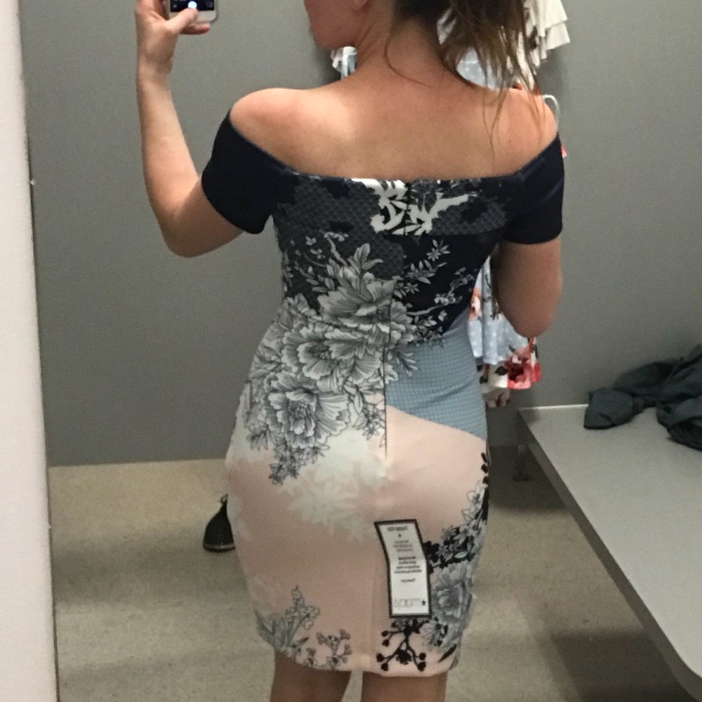 Pink and navy dress